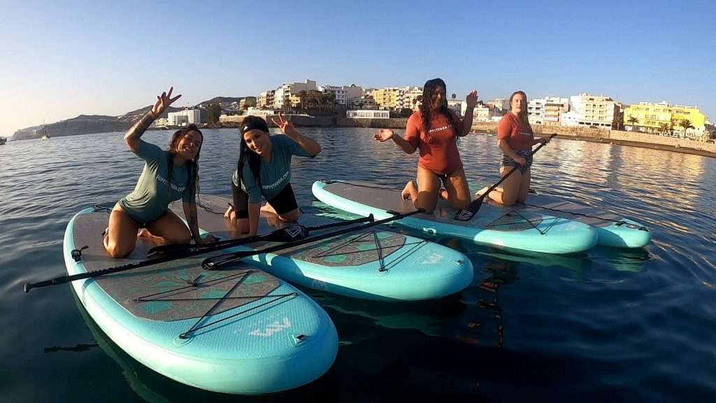 Paddle Surf con amigas en Arguineguín